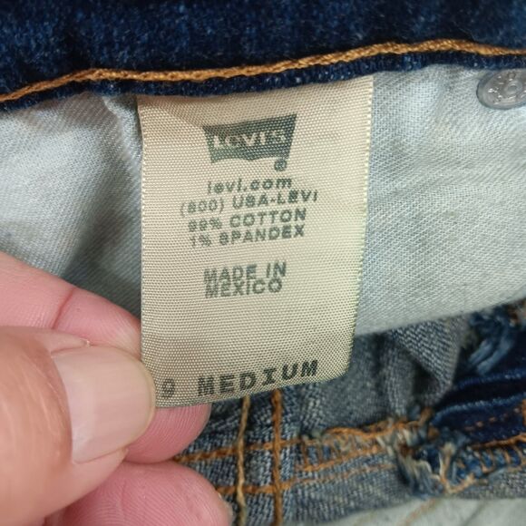 Levis 524 Too Superlow Jeans Women Size 9M Juniors Blue Dark Demim Boot Cut - Picture 8 of 11